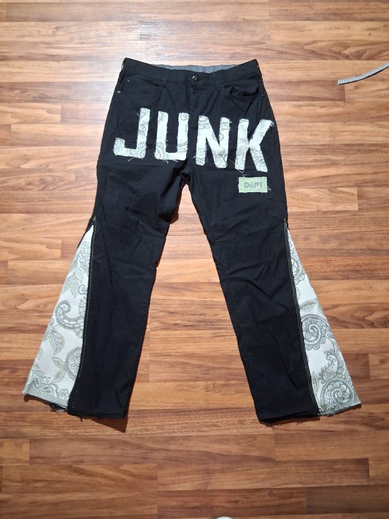 Reconstructed Jean With Floral Flare