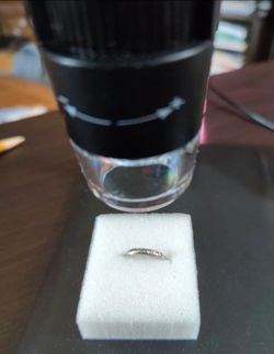 Antique mid-century 14k white gold wedding band