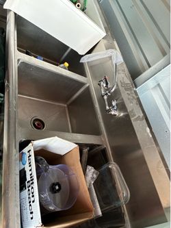 3 bay sink