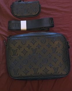 black genuine leather crossbody bag new