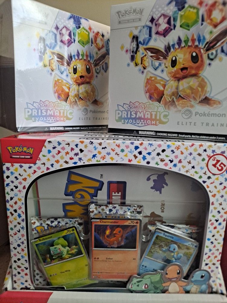 😱(×6)️151 Poster Collection Box's & (×2 )Prismatic Evolutions POKEMON CENTER ETB😱