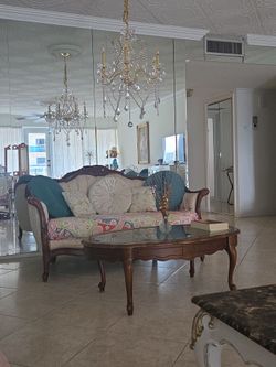 French Provincial Sofa and coffee table