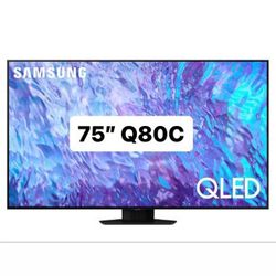 SAMSUNG 75-Inch Class QLED 4K Q80C Series Quantum HDR+, Dolby Atmos Object Tracking Sound Lite, Direct Full Array, Q-Symphony 3.0, Gaming Hub, Smart T