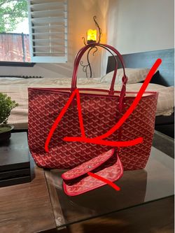 Red tote bag