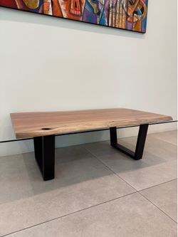 Wood coffee table