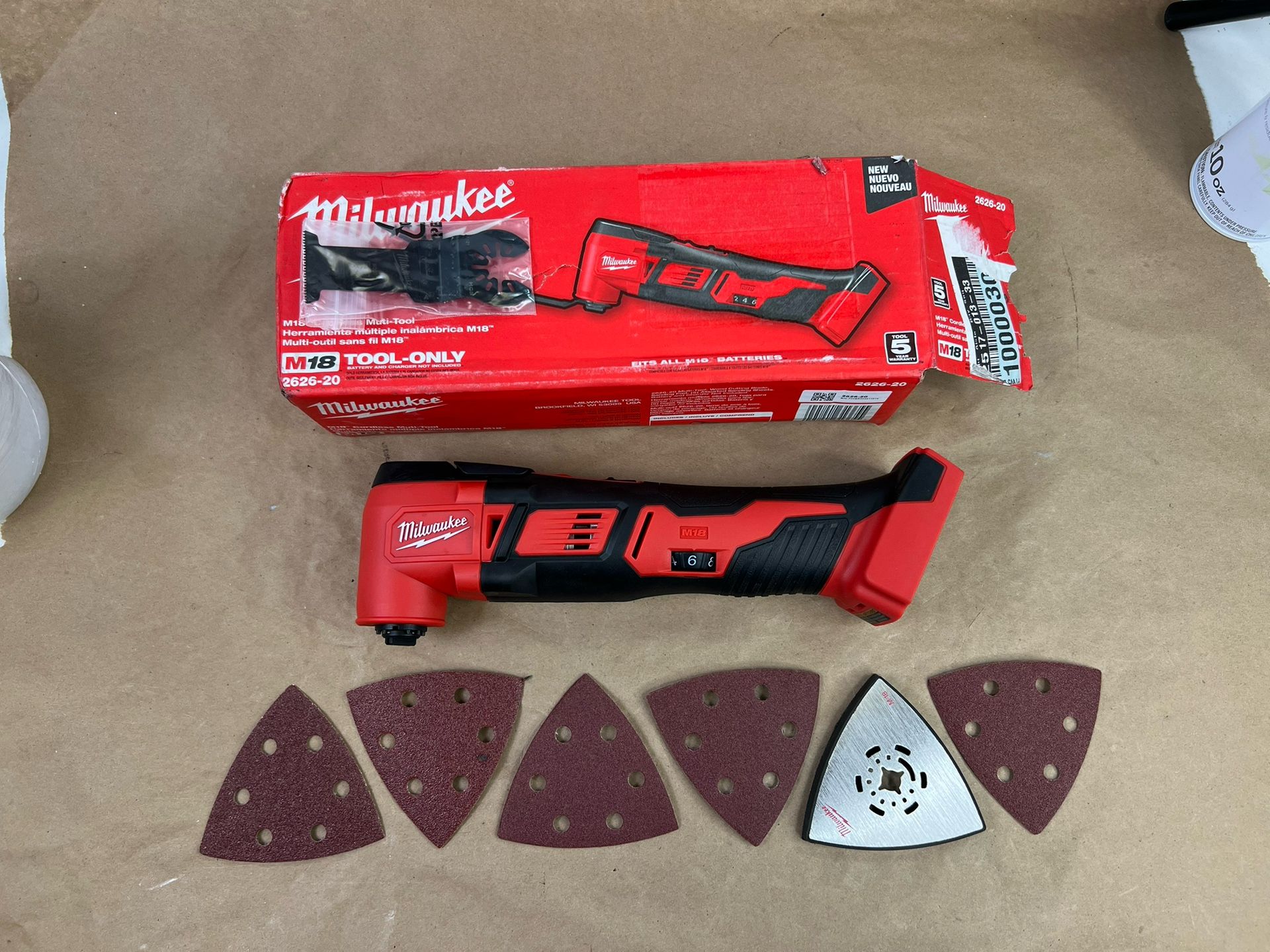 New Open Box M18 Multitool Milwaukee 2626-20 (no Battery)