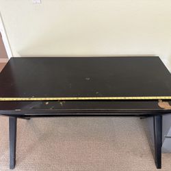 Sturdy Black Desk With Drawer