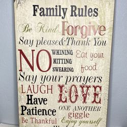 Family Rules Home Decor Sign Hobby Lobby Wall Art