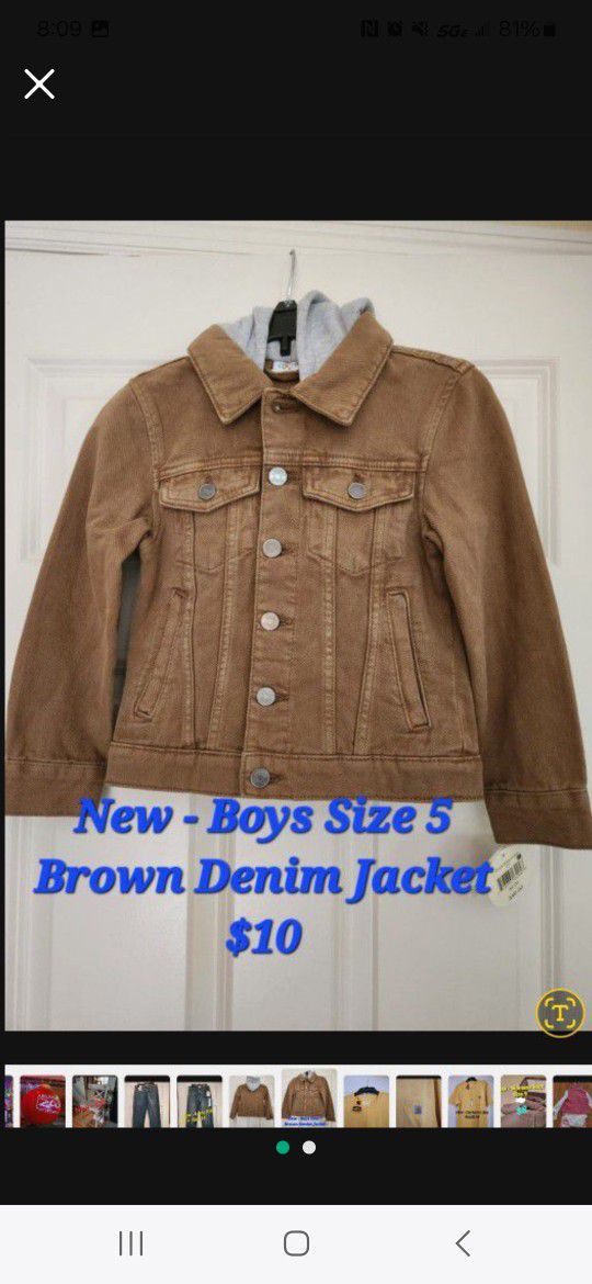 New - Boys Jacket (Sz 5) - $10