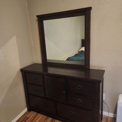 Dresser with mirror
