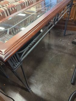 Metal and Wood Console/Entry Table
