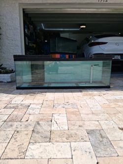 6 ft Glass Aquarium Tank - Black Trim, with LED Lights