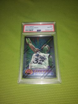 1994 Topps Finest Shaquille O'Neal Basketball Card #32 -With Coating - PSA Graded 8 NM-MT