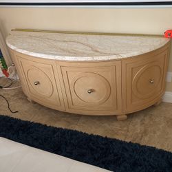  Half-Moon Marble Console Table - Elegant & Sturdy Design