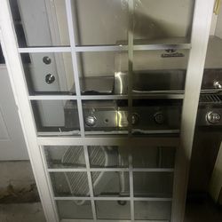 White vinyl framed open box window never used grid pattern