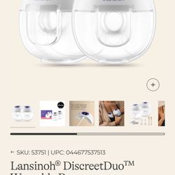 Lansinoh Discreet Duo Wearable Breast pump 
