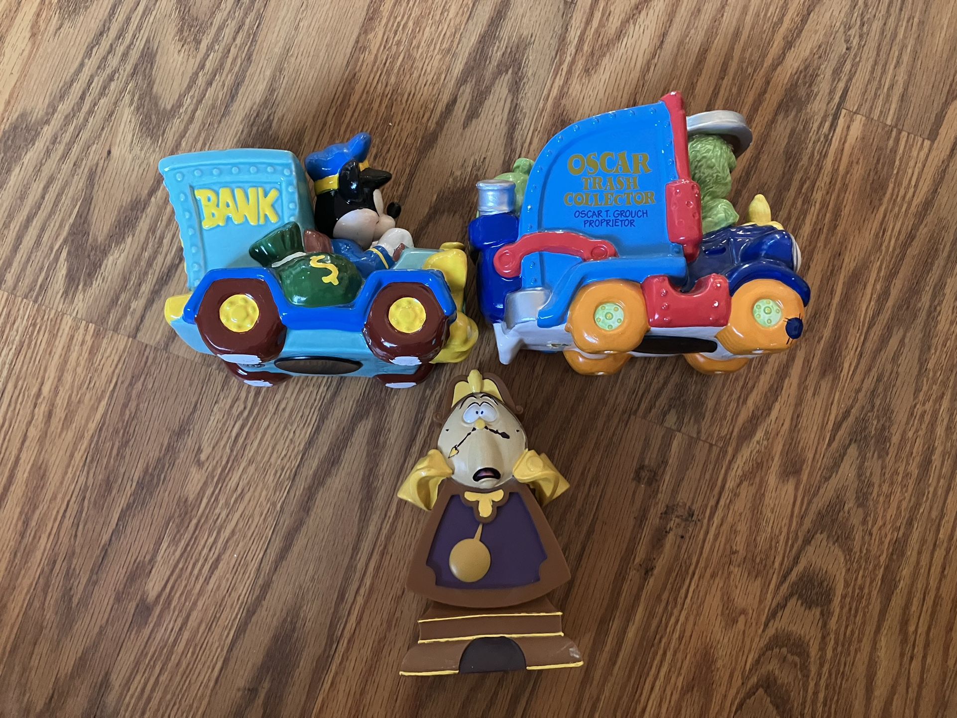 Vintage Cogsworth Clock 5.5" Piggy Coin Bank Disney