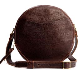 Portland Leather Goods Circle Crossbody Bag for Women – Handmade 