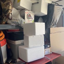 6 Portable Styrofoam Coolers  16"x16" 