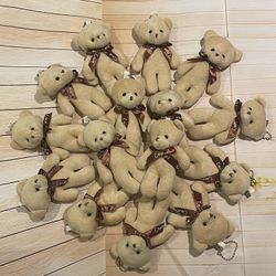 15 Pcs Teddy Bears Soft Small Brown Bear Baby Shower Wedding Birthday Favors BraEw 