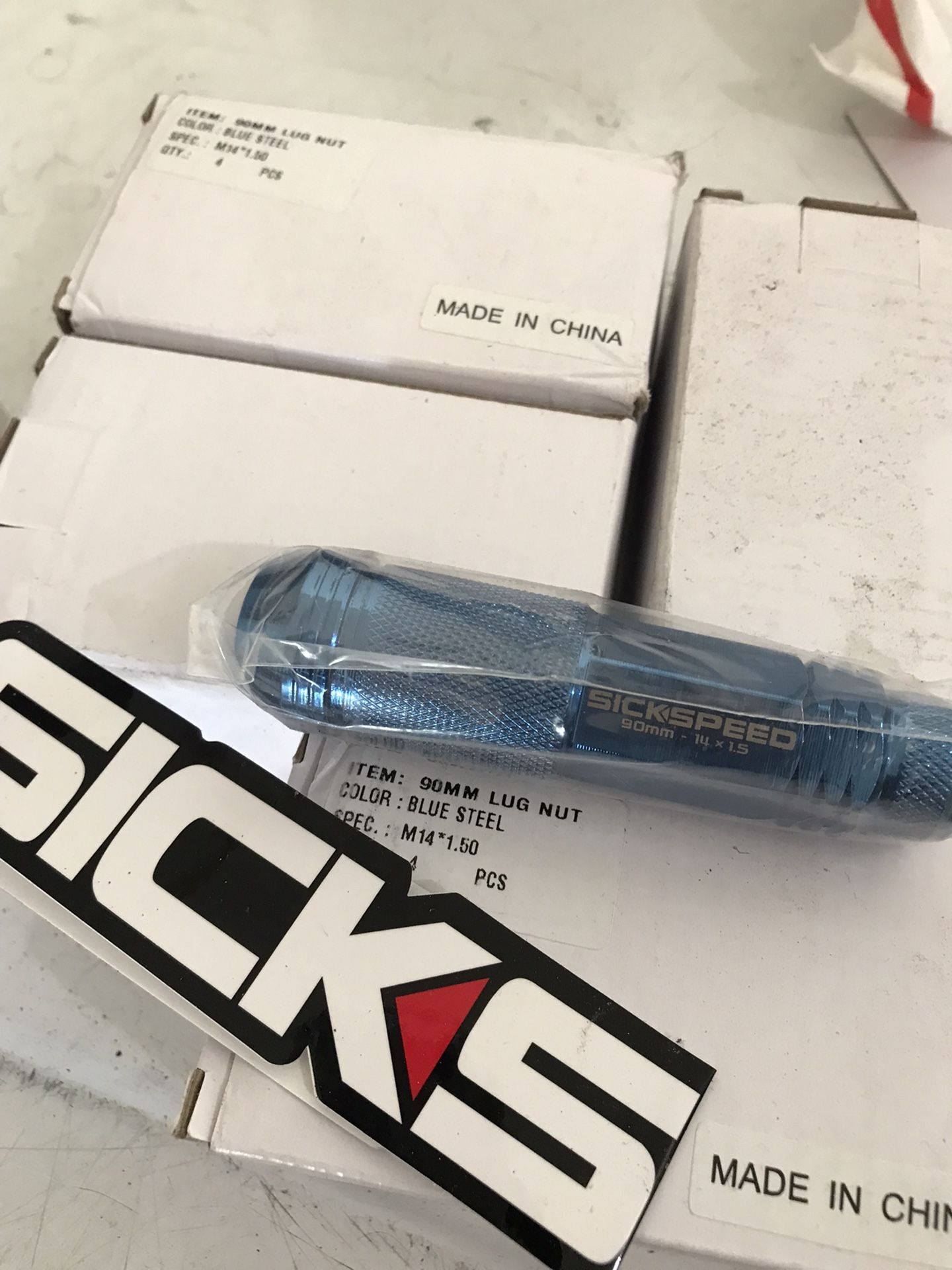 14x1.5 sickspeed blue lug nuts new 20pcs