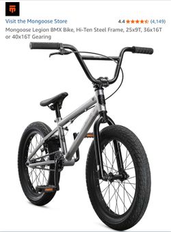 Mongoose legion bmx bike kids