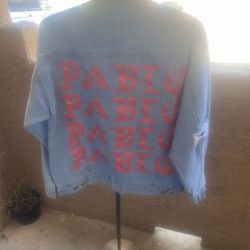 NWT Kanye West The Life Of Pablo Jean Denim Jacket  Size Large