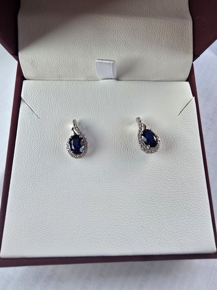 NEW Sapphire Drop Earrings – Never Worn 