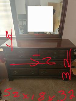 6  drawer  cherry  dresser