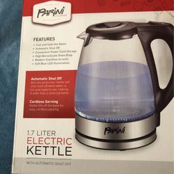 Kettle, Electric 1.7 Liter By Parini New In Box