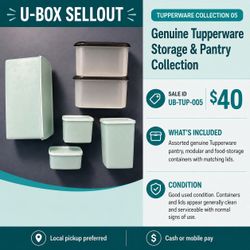 UB-TUP-005 Genuine Tupperware Storage & Pantry Collection