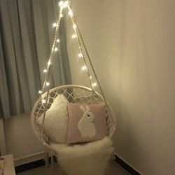 Boho Hanging Hammock Rope Swing Chair