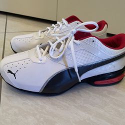 Puma Tazon 6 Fracture Men's Training Shoes White/Black/Red Size 11 US SoftFoam+