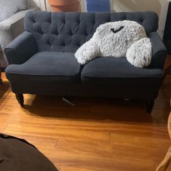 Blue Grey Couch