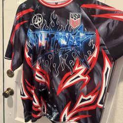 USA Soccer Jersey Flame Graphic XL