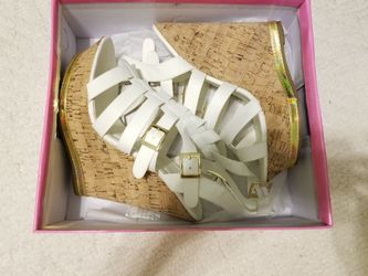 New White Wedge Sandel