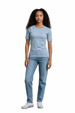 Vanquish Women’s Elevate Seamless Sky Blue MIDI Cap Sleeve T-Shirt Size XL