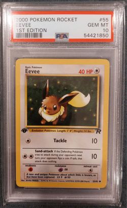 PSA 10 Eevee 1st Edition Team Rocket 2000