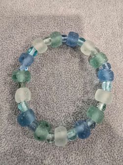 Sea Glass Bead Stretch Bracelet