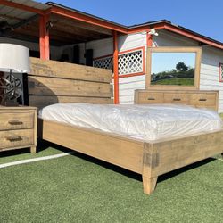 Queen bedroom set with mattress