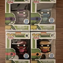 Funko Ninja Turtles 8bit Set Of 4 Exclusive