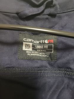 Carhartt Men's Flame Resistant Loose Fit Twill Coverall, Dark Navy, XX-Large Short