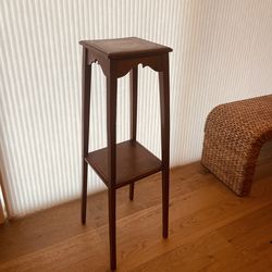 Vintage English Oak Plant Stand