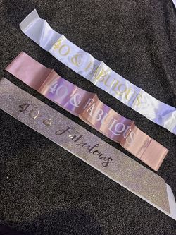 40th Birthday Sash
