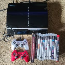 Playstation 3 with 2 controllers & 13 PS3 Games