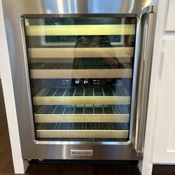KitchenAid Stainless steel Glass Door Wine Cellar for sale !