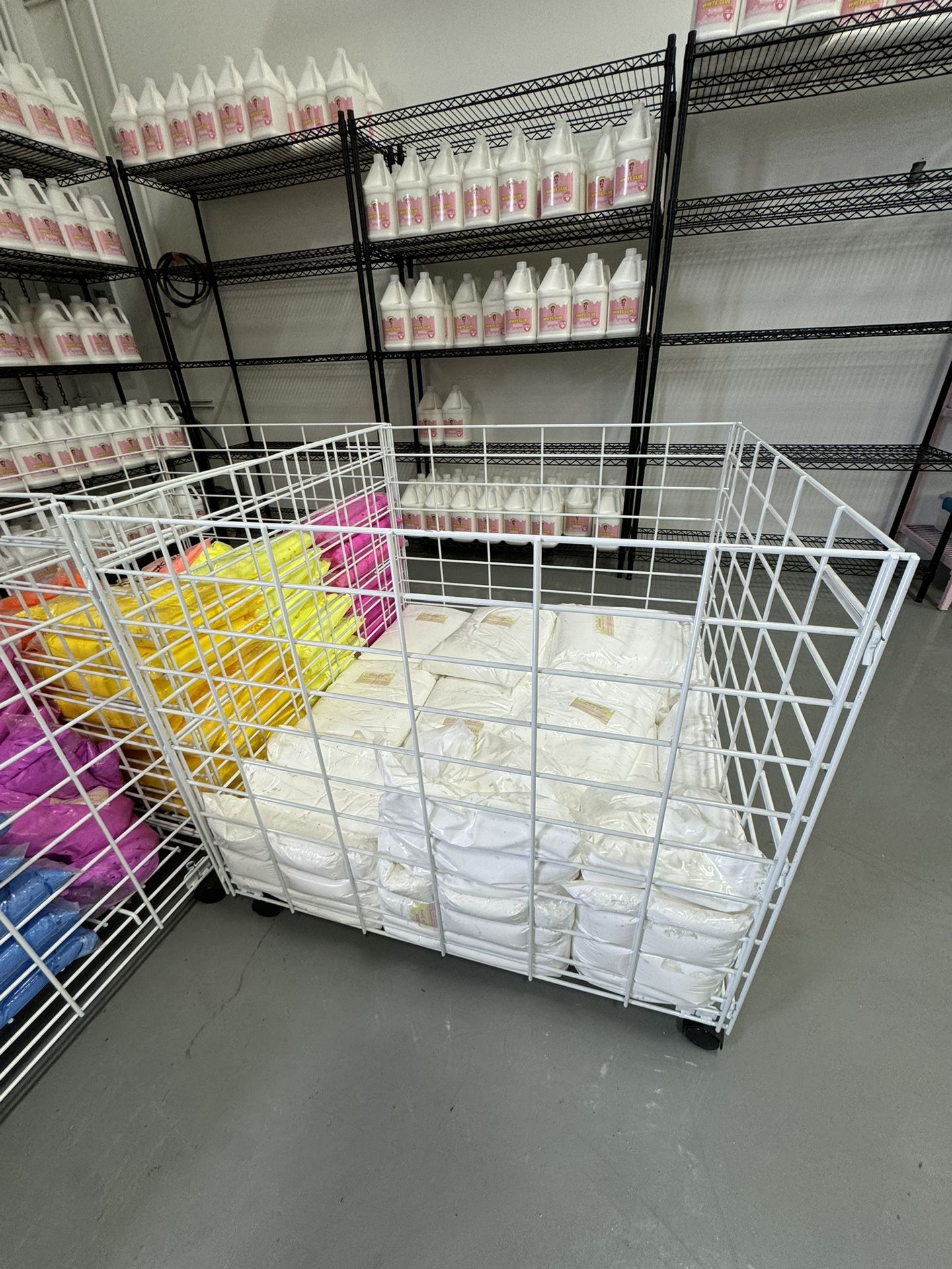 Large Wire Bins With Sheels (set Or Seperate)