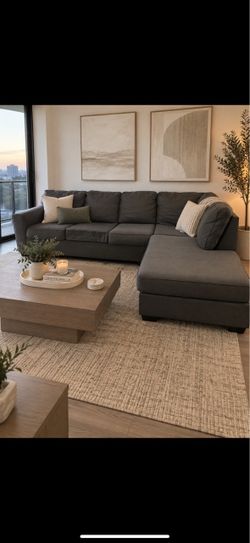 Gray L shaped sectional ( $350 delivery )