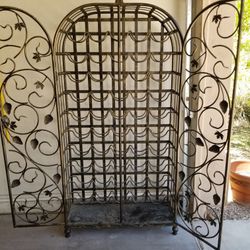 Ornate Iron Wine Rack