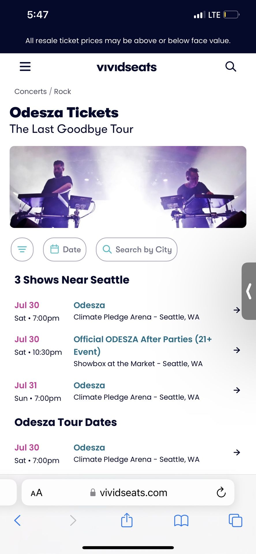 Odesza Saturday Night